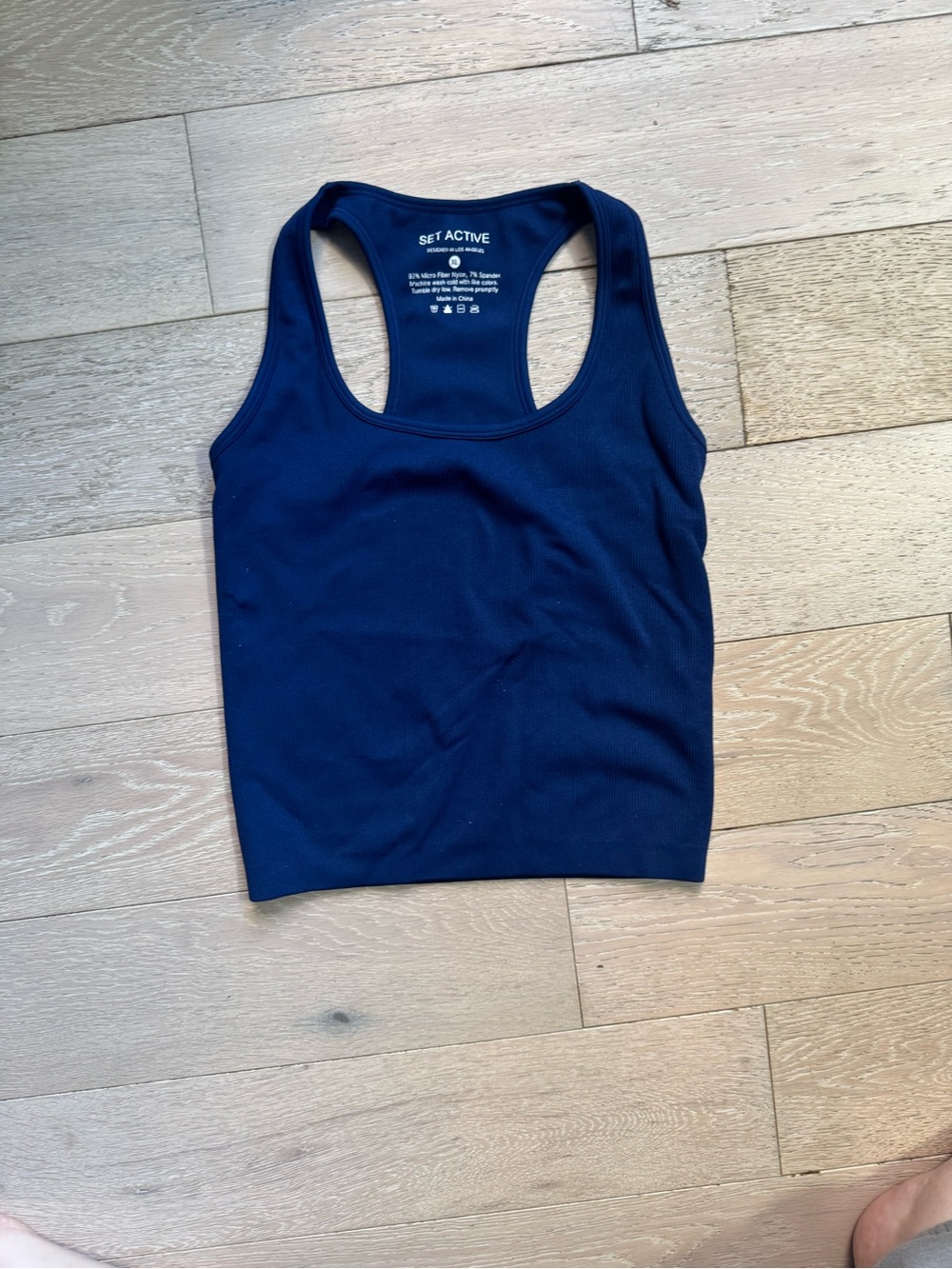 SET Active Deep Navy Racerback Tank